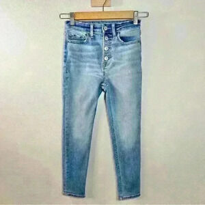 GAP Teen Girls Sky High Rise Ankle Jeans with Exposed Fly Size 8